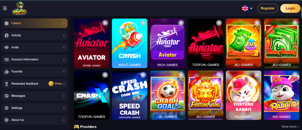 Margo Bet Game available game screenshot